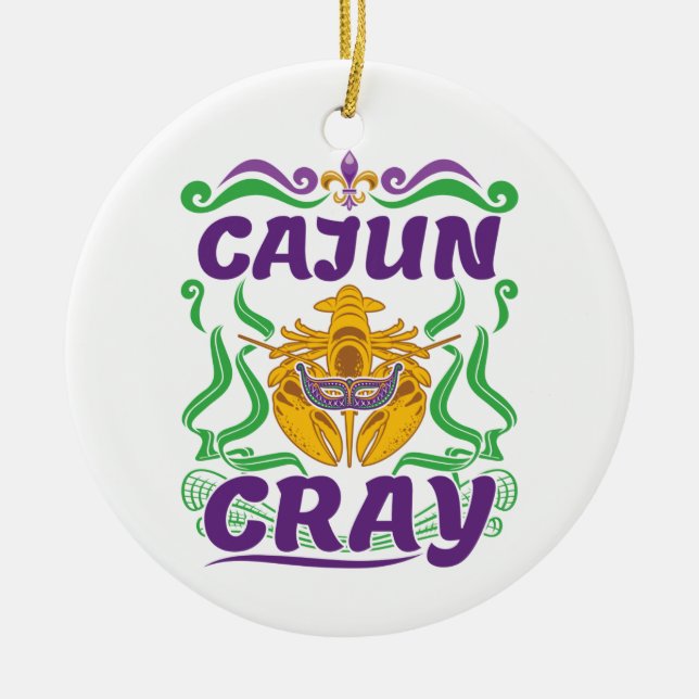 Ornamento De Cerâmica Cajun Cray Crawfish Boil Louisiana Nova Orleans (Frente)