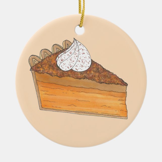 Ornamento De Cerâmica Calça de Batata Doce - Comida de Natal (Frente)