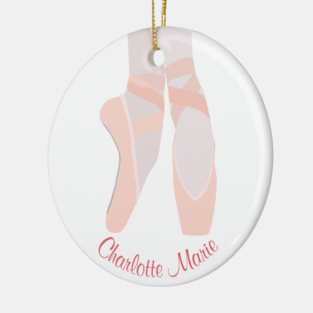 Ornamento De Cerâmica Calçados Ballerina Toe Personalizados (Esquerda)