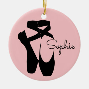 Ornamento De Cerâmica Calçados ponteiros do balé preto