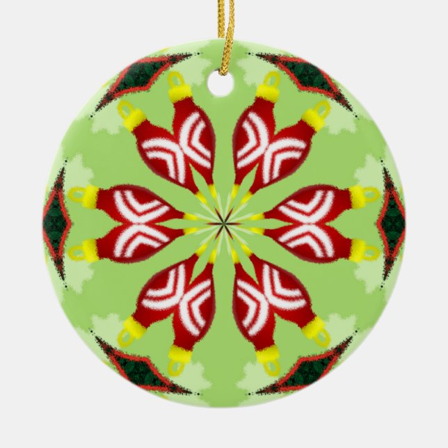 Ornamento De Cerâmica Caleidoscópio "K1 SQ" (Frente)