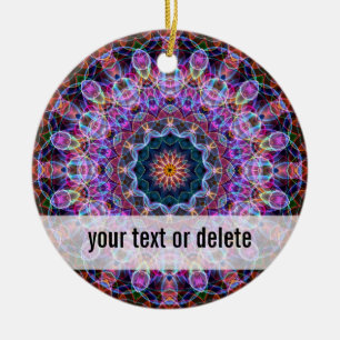 Ornamento De Cerâmica Caleidoscópio roxo de Lotus