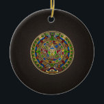 Ornamento De Cerâmica Calendário maia - cor<br><div class="desc">Calendário maia - cor</div>