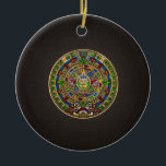 Ornamento De Cerâmica Calendário maia - cor<br><div class="desc">Calendário maia - cor</div>