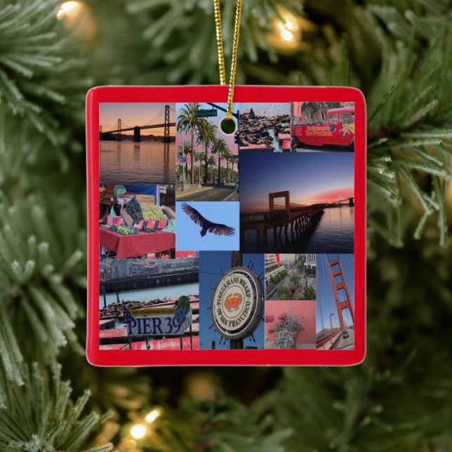 Ornamento De Cerâmica Califórnia - São Francisco (Árvore)