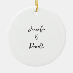 Ornamento De Cerâmica Caligrafia tendência script clássico simples pesso