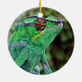 Ornamento De Cerâmica Camaleão