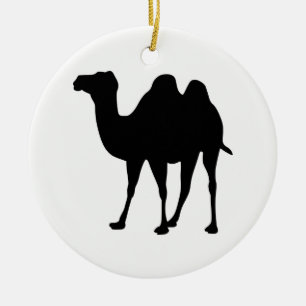 Ornamento De Cerâmica Camel Silhouette