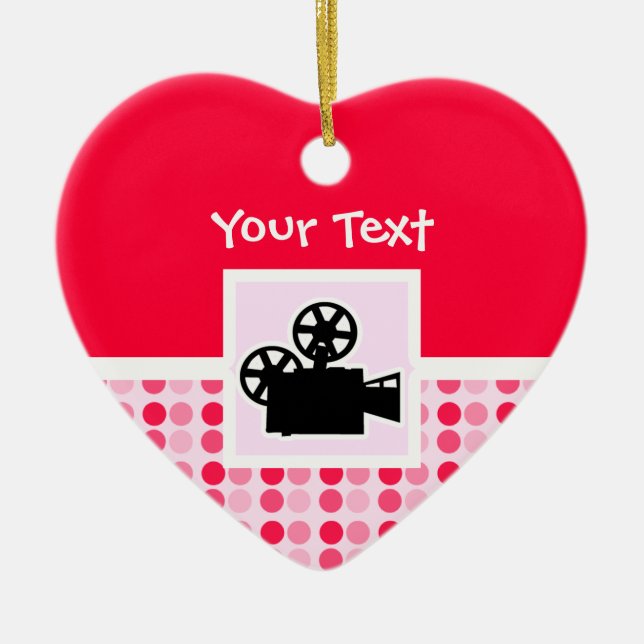 Ornamento De Cerâmica Câmera de filme bonito (Frente)