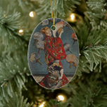 Ornamento De Cerâmica Camille Monet em fantasia japonesa por Claude Mone<br><div class="desc">La Japonaise, Camille in Japonês Costume (1876), de Claude Monet, é uma pintura de arte impressionista vintage que apresenta a esposa do artista, Camille Monet, vestindo uma peruca loira e vestida em um quimono japonês tradicional e segurando um fã. Sobre o artista: Claude Monet (1840-1926) foi o fundador do movimento...</div>