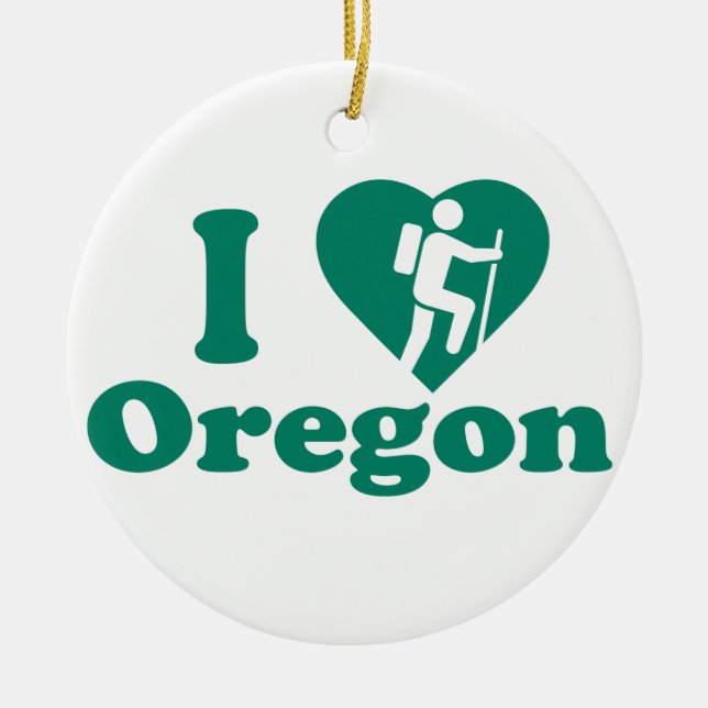 Ornamento De Cerâmica Caminhada Oregon (Frente)
