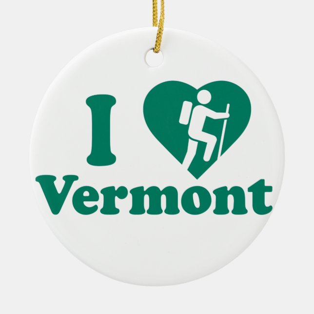 Ornamento De Cerâmica Caminhada Vermont (Frente)