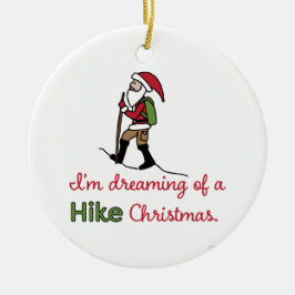 Ornamento De Cerâmica Caminhando o papai noel