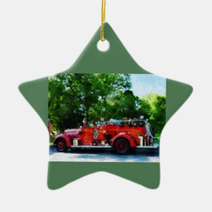 Ornamento De Cerâmica Caminhão de Bombeiros