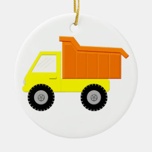 Ornamento De Cerâmica Caminhão de Brinquedos Amarelo