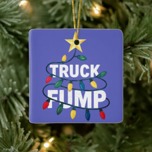 Ornamento De Cerâmica Caminhão Fump Arte Minimalista Luzes de Natal e Es