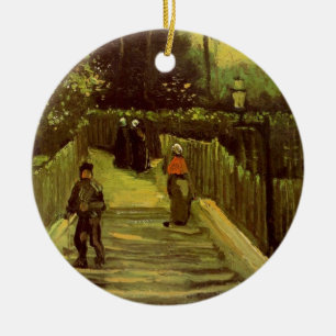 Ornamento De Cerâmica Caminho Íngreme em Montmartre por Vincent van Gogh