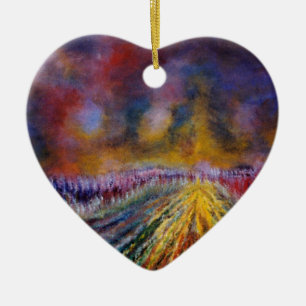 Ornamento De Cerâmica Caminho Roxo