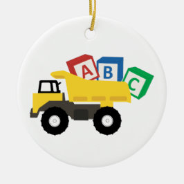 Ornamento De Cerâmica Caminhões de Construção de Caminhões ABC