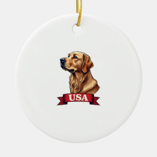 Ornamento De Cerâmica Camisa com Gravação de Cachorro Golden Retriever V