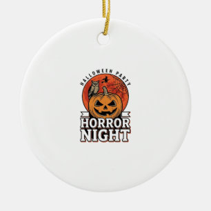 Ornamento De Cerâmica Camisa de Abóbora Vintage Halloween Horror Night D