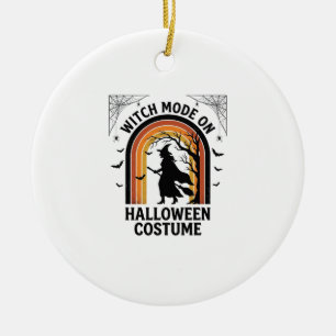 Ornamento De Cerâmica Camisa de Bruxa de Halloween Fantasia Divertida Gr
