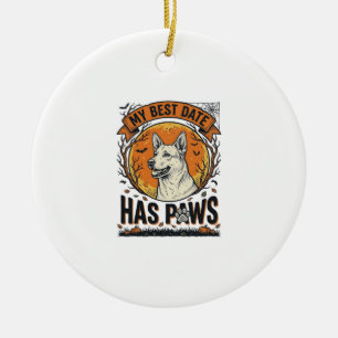 Ornamento De Cerâmica Camisa de Cachorro de Halloween para Pais de Anima