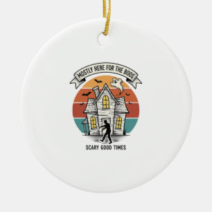 Ornamento De Cerâmica Camisa de Casa Assombrada Engraçada Vintage Hallow