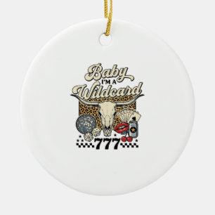 Ornamento De Cerâmica Camisa de Cassino Western Vintage Baby Eu Sou um C