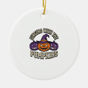 Ornamento De Cerâmica Camisa de Corais de Abóbora Halloween Vintage Abób