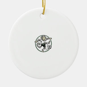 Ornamento De Cerâmica Camisa de desenho de jogador de futebol macaco vin