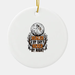 Ornamento De Cerâmica Camisa de Enfermeira de Halloween Gravura Vintage 