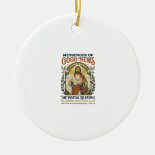 Ornamento De Cerâmica Camisa de entrega de trabalhador postal de Jesus F