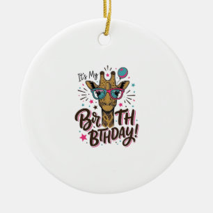 Ornamento De Cerâmica Camisa de Festa de Aniversário com Gravação Vintag