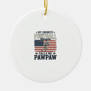 Ornamento De Cerâmica Camisa de Futebol Pawpaw Vintage Bandeira American