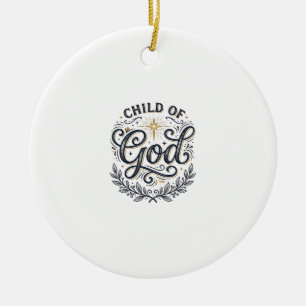 Ornamento De Cerâmica Camisa De Gravura Vintage Filho De Deus Design_1