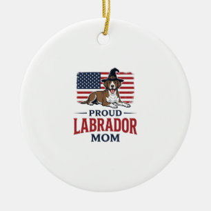 Ornamento De Cerâmica Camisa de Halloween de Mãe Orgulhosa do Labrador P