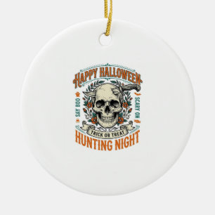 Ornamento De Cerâmica Camisa de Halloween Vintage Caveira Doces ou Trave