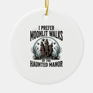 Ornamento De Cerâmica Camisa de Halloween Vintage Engraçada Passeios Cas