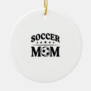 Ornamento De Cerâmica Camisa de Mãe de Futebol Vintage Vector Design_1