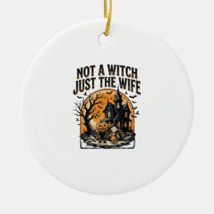 Ornamento De Cerâmica Camisa de Mulher de Halloween Design de Casa Assom