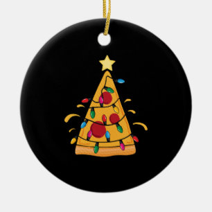 Ornamento De Cerâmica Camisa de Natal para Crianças Pizza Árvore de Nata