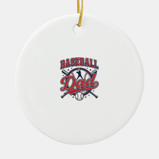 Ornamento De Cerâmica Camisa de Pai de Beisebol Vintage Design_1
