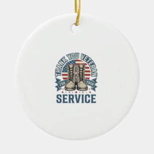 Ornamento De Cerâmica Camisa de Serviço Botas Patrióticas Veterano Obrig