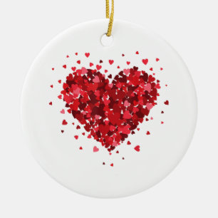 Ornamento De Cerâmica Camisa do Coração do Amor para Mulheres Meninas Me