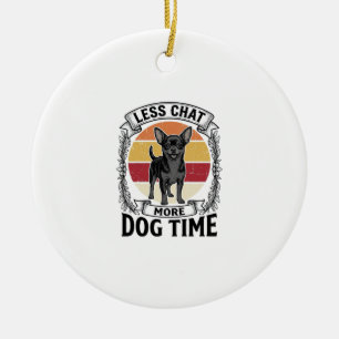 Ornamento De Cerâmica Camisa engraçada para amantes de cães, gravação vi