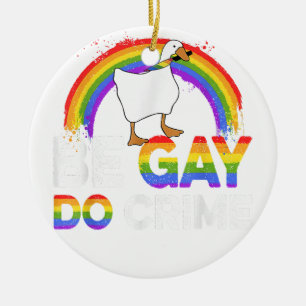 Ornamento De Cerâmica Camisa LGBT Ser Gay Do Crime