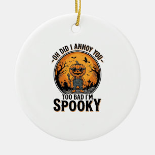 Ornamento De Cerâmica Camisa Sarcástica de Halloween Cemiteryo Assombrad