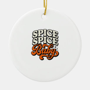 Ornamento De Cerâmica Camisa Spice Spice Baby Tipografia Vintage Retro D