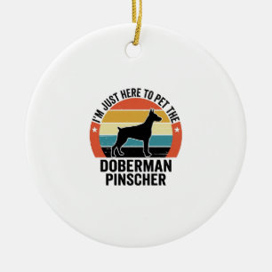 Ornamento De Cerâmica Camisa Vintage para Amantes de Doberman Pinscher